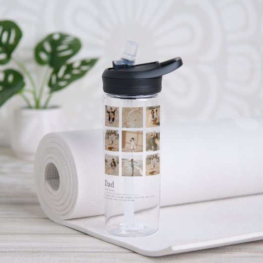 #DadIdealNounWaterBottle Waterfles (Yoga (Gedraaid) )