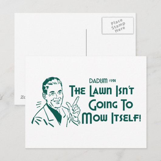 Dadism #191 - Het gras zal zich niet bewegen! Briefkaart (Voorkant / Achterkant)