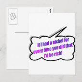 Dadisms, als ik een nikkel had briefkaart (Voorkant / Achterkant)