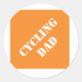 Dadisms Cycling Dad Ronde Sticker (Voorkant)