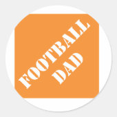 Dadisms Football Dad Ronde Sticker (Voorkant)