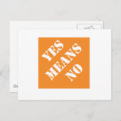 Dadisms Ja betekent Nee Briefkaart (Voorkant / Achterkant)