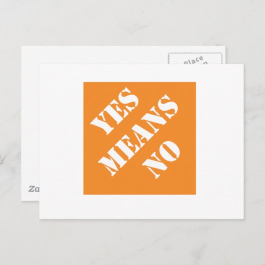 Dadisms Ja betekent Nee Briefkaart (Voorkant / Achterkant)