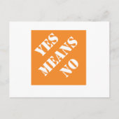 Dadisms Ja betekent Nee Briefkaart (Voorkant)