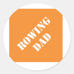 Dadisms Rowing Dad Ronde Sticker