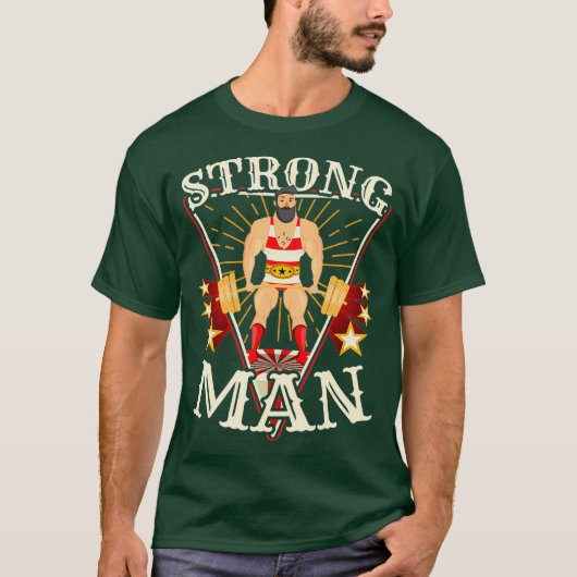 Dadlift Shirt -  Circus Strongman (Voorkant)