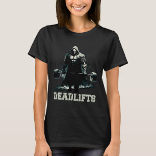 Dadliften Gym Beendag Grim Reaper Deadlift Wei T-shirt