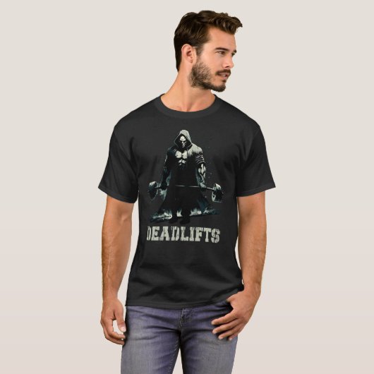 Dadliften Gym Leg Day Grim Reaper Deadlift Weig T-shirt (Voorkant volledig)