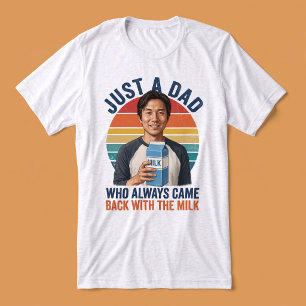 Dadmoo Leuk gewoon een vader Retro foto Tri-Blend Shirt