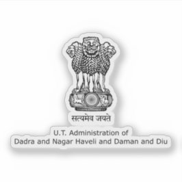 Dadra & Nagar Haveli & Daman &Diu staatszegel, Ind Sticker