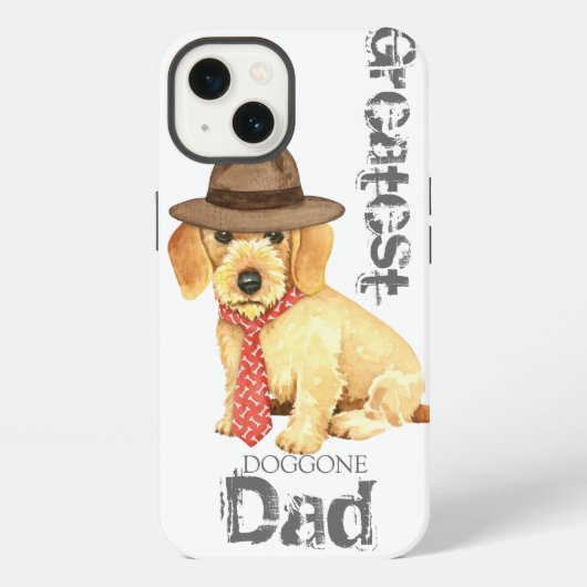 Dadraadharige Dachshond iPhone Hoesje (Achterkant)