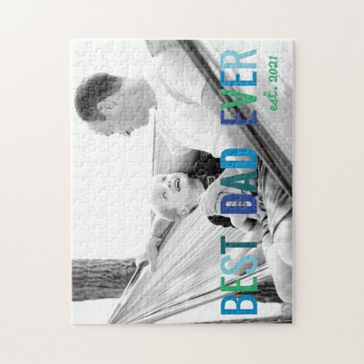 Dads Aangepaste foto Beste vader ooit met Jaar vad Legpuzzel (Verticaal)