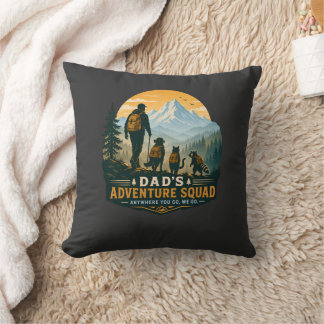 Dad's Adventure Squad Retro Mountain Hiking Gift Kussen