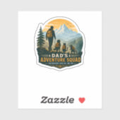 Dad's Adventure Squad Retro Mountain Hiking Gift Sticker (Vel)