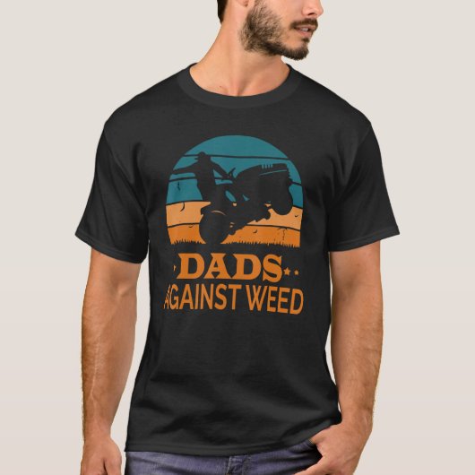 Dads Against Weed Funny Gardening Lawn Mowing Lawn T-shirt (Voorkant)