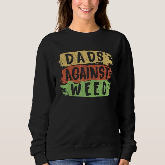 Dads Against Weed Lawn Mowing  Vintage Trui (Voorkant)