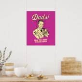 Dads: als eigen privégeldautomaat poster (Keuken)