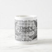 Dads Angels in sterren foto grijze mok (Center)