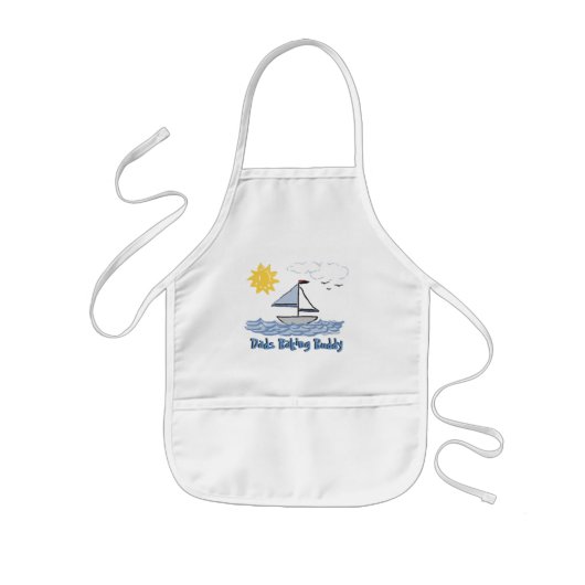 Dads Baking Buddy Sailboot Kinder Schort (Voorkant)