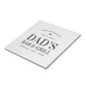 Dad's Bar & Grill 24 uur geopend Tegeltje (Zijkant)