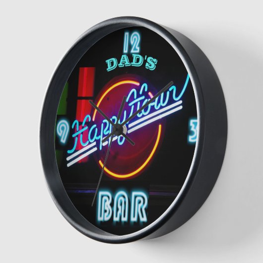 DAD'S BAR, MANCAVE, DEN - Neon Clock  (Hoek)