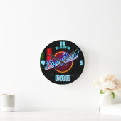 DAD'S BAR, MANCAVE, DEN - Neon Clock  Ronde Klok (Huis)