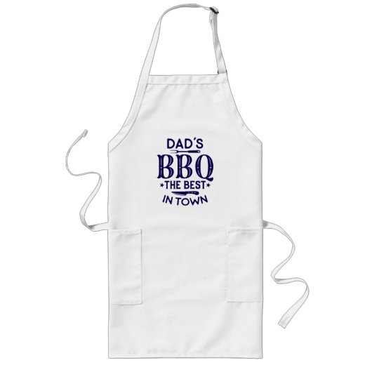 Dads BBQ (aanpasbaar) Lang Schort (Voorkant)