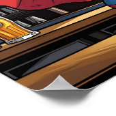 Dad's Beer Hero Comic Digitale Poster Print (Hoek)