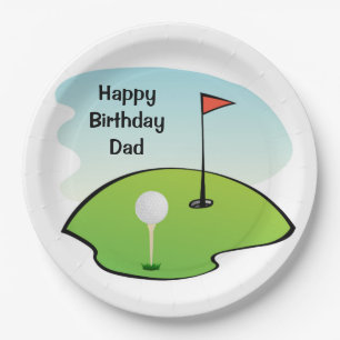 Dads' Birthday - Golf Paper Party Borden Papieren Bordje