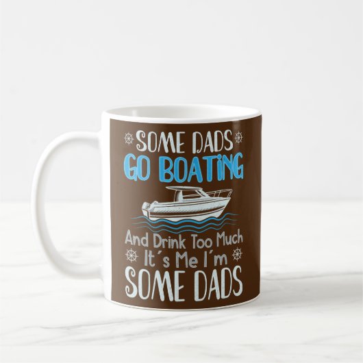 Dads Boating Dad Boat Captain Pontoon Cruising Koffiemok (Links)