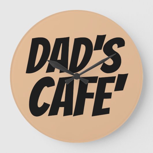 DAD'S CAFE' WALL CLOCKS GROTE KLOK (Voorkant)