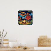 Dad's Camping Adventure Digitale Poster Print (Keuken)