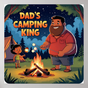 Dad's Camping Adventure Digitale Poster Print