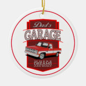 Dad's Classic Garage Truck Keramisch Ornament (Voorkant)