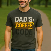 Dad's Coffee Code Tech-geïnspireerde Neon Glow T-S T-shirt