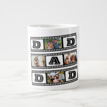 Dad's Coffee Mok gepersonaliseerd met 4 foto's!