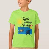 Dads Dads Diving Buddy Design - Kinderen Basic T-S T-shirt (Voorkant)