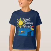 Dads Dads Diving Buddy Design - Kinderen Basic T-S T-shirt (Voorkant)