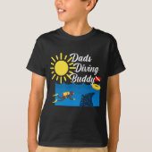 Dads Dads Diving Buddy Design - Kinderen Basic T-S T-shirt (Voorkant)