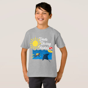 Dads Dads Diving Buddy Design - Kinderen Basic T-S T-shirt