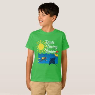 Dads Dads Diving Buddy Design - Kinderen Basic T-S T-shirt