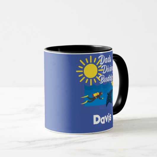 Dads Dads Dving Buddy Design - Combo Mok (Voorkant rechts)