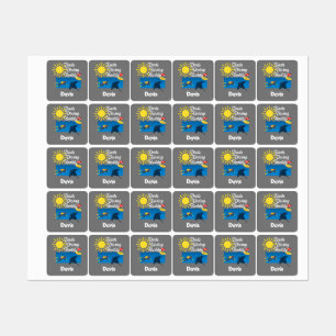 Dads Dads Dving Buddy Design - Small Square Clothi Labels