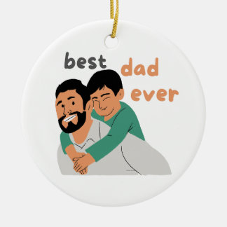 "Dad's Design Corner: het vieren van het vaderscha Keramisch Ornament