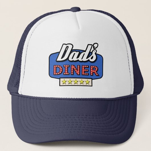 Dad's Diner - Funny Chef's Trucker Hat Trucker Pet (Voorkant)
