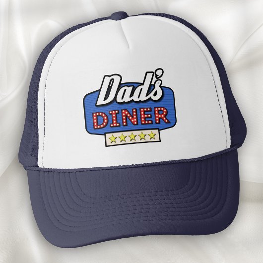 Dad's Diner - Funny Chef's Trucker Hat Trucker Pet