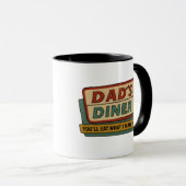 Dad's Diner Retro Bord – Ben-Day 1950s Pop Art Mok (Voorkant rechts)
