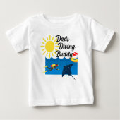 Dads Diving Buddy Design - Baby Fine Jersey T-Shir (Voorkant)