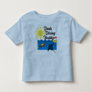 Dads Diving Buddy Design - Toddler Fine Jersey T-S Kinder Shirts