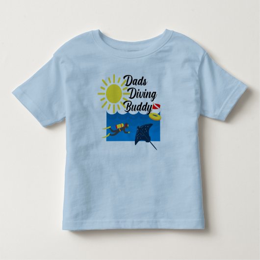 Dads Diving Buddy Design - Toddler Fine Jersey T-S Kinder Shirts (Voorkant)